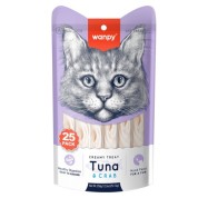 Wanpy Ton Balıklı&Yengeçli 25*14 gr Krema Kedi Ödülü 