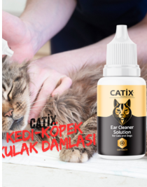 CATİX Kedi Ve Köpekler Için Kulak Temizleyici 50ml