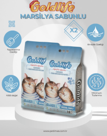 Goldlife Premium Marsilya Sabunlu Kedi Kumu 10 Lt X 2 ADET