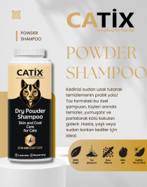 CATİX Kedi Toz Şampuan 150 Gr – Su Kullanmadan Pratik ve Hijyenik Temizlik