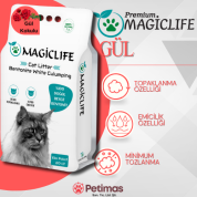 Magiclife 20 Lt İnce Tane Gül Kokulu Beyaz Bentonit Kedi Kumu