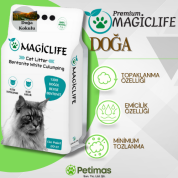 Magiclife 20 Lt İnce Tane Doğa Kokulu Beyaz Bentonit Kedi Kumu