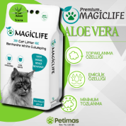 Magiclife 20 Lt İnce Tane Aloe Vera Kokulu Beyaz Bentonit Kedi Kumu