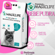 Magiclife 20 Lt İnce Tane Pudra Kokulu Beyaz Bentonit Kedi Kumu