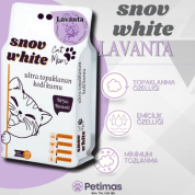 Snow White 20 Lt Beyaz Bentonit Lavanta Kokulu İnce Taneli Kedi Kumu