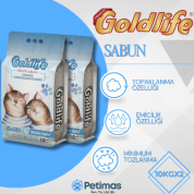 Goldlife Marsilya Sabun Kokulu İnce Taneli Kedi Kumu – 10 KG x 2 Adet