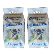 Lumpysand Grey White Sabun Kokulu İnce Taneli Kedi Kumu 10 Lt x 2 Adet