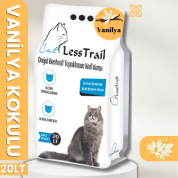 Less Trail 20 Lt İnce Tane Vanilya Kokulu Beyaz Bentonit Kedi Kumu