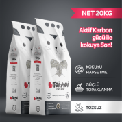 Toi Moi Aktif Karbonlu 10 lt 2'li Bentonit Kedi Kumu