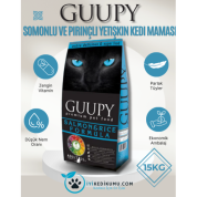 Guupy Somonlu ve Pirinçli 15 kg Yetişkin Kedi Maması