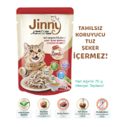 JİNNY TUNA İN GRAVY TOPPİNG CHİCKEN MEAT 70gr
