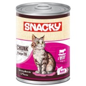 Snacky 400 gr Chunk Konserve SığırEtli Yetiş.Kedi