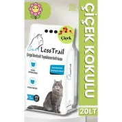 LESS Trail 20 Lt Ince Tane Çiçek Kokulu Beyaz Bentonit Kedi Kumu